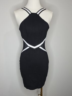 Love Nickie Lew Vintage Bodycon Dress XS Black/White